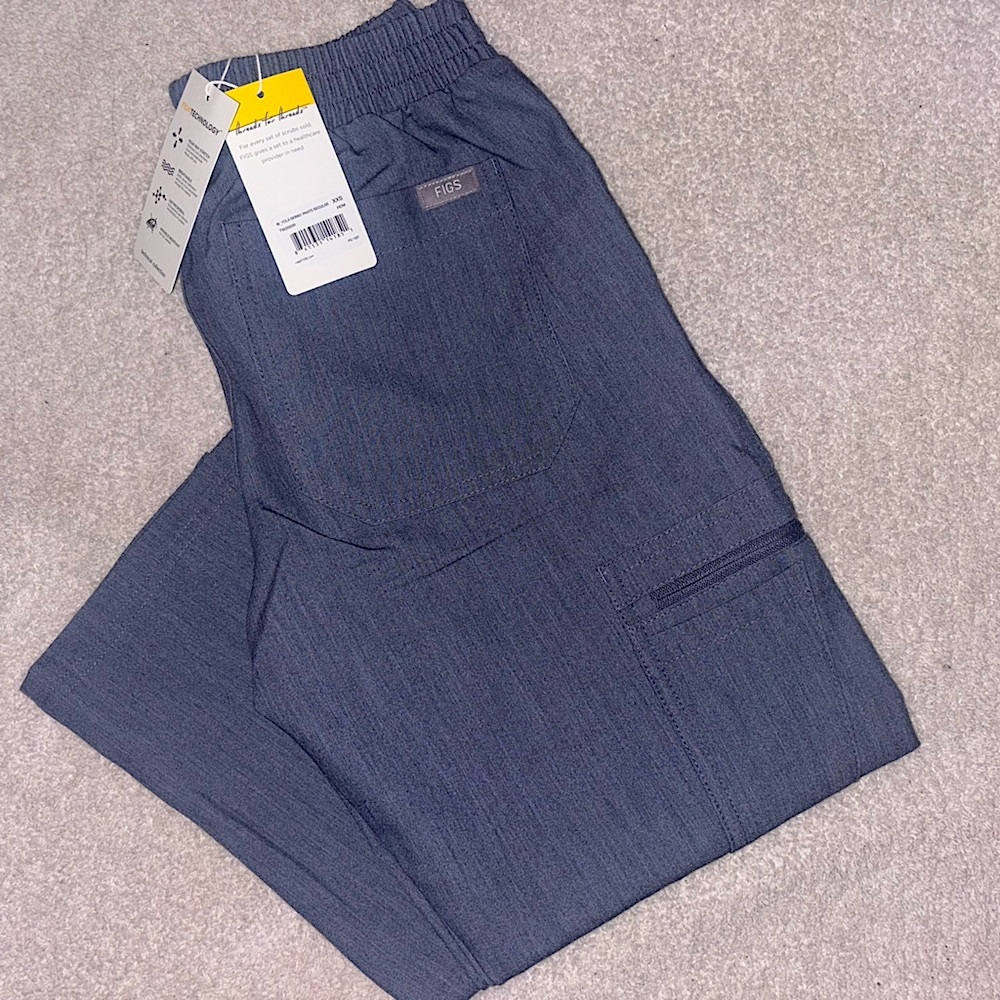 •NWT •FIGS• LimitedEdition• Yola Skinny Pants Regular XXS Heather Denim - Picture 2 of 4
